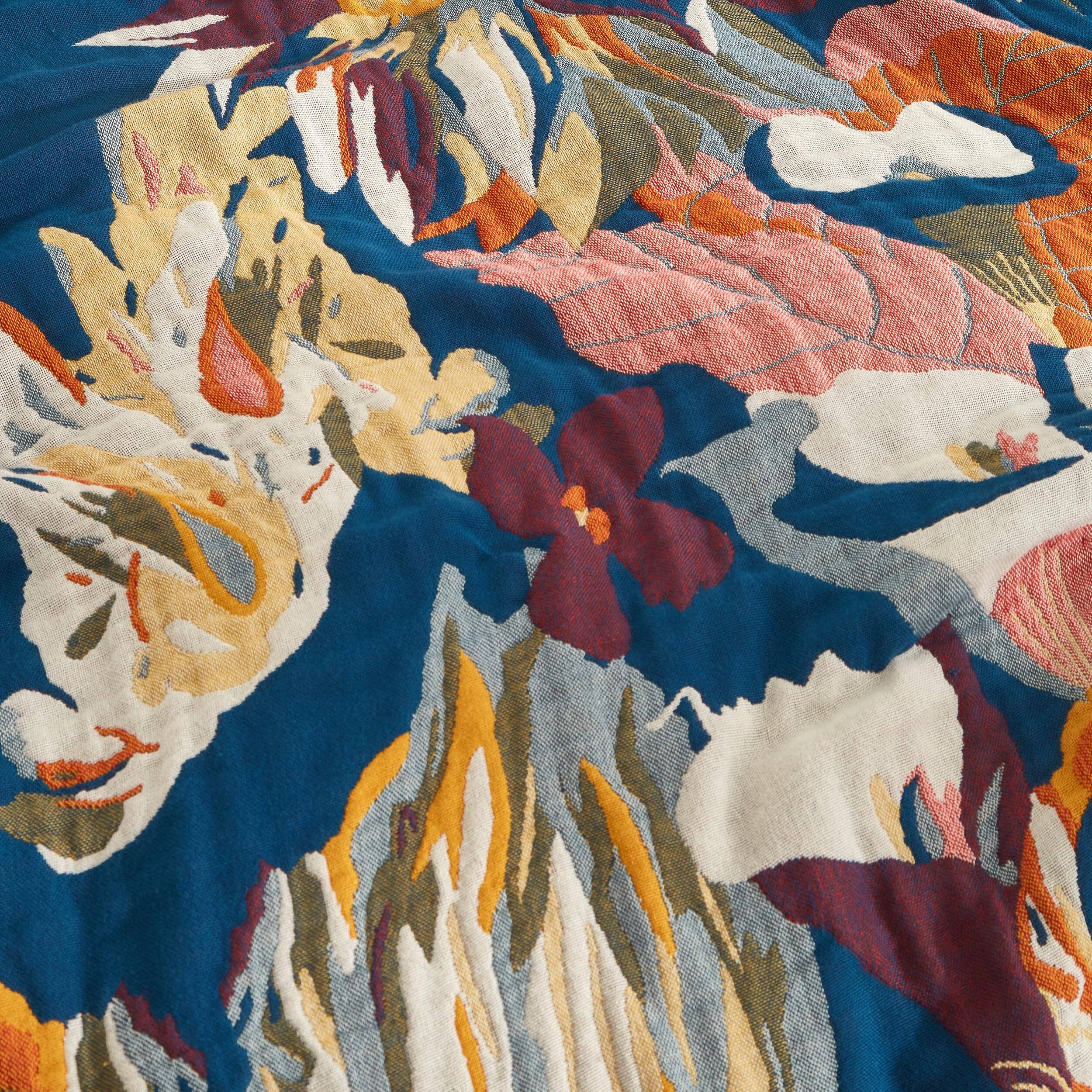 Alt View 9. Dapper Styles - Boho Throw Blanket For Bed 60 x80 Cotton Woven Couch Sofa Ultra Soft 4 layer Muslin Quilt With Floral Printed - I - Boho Floral-60“ x 80”.