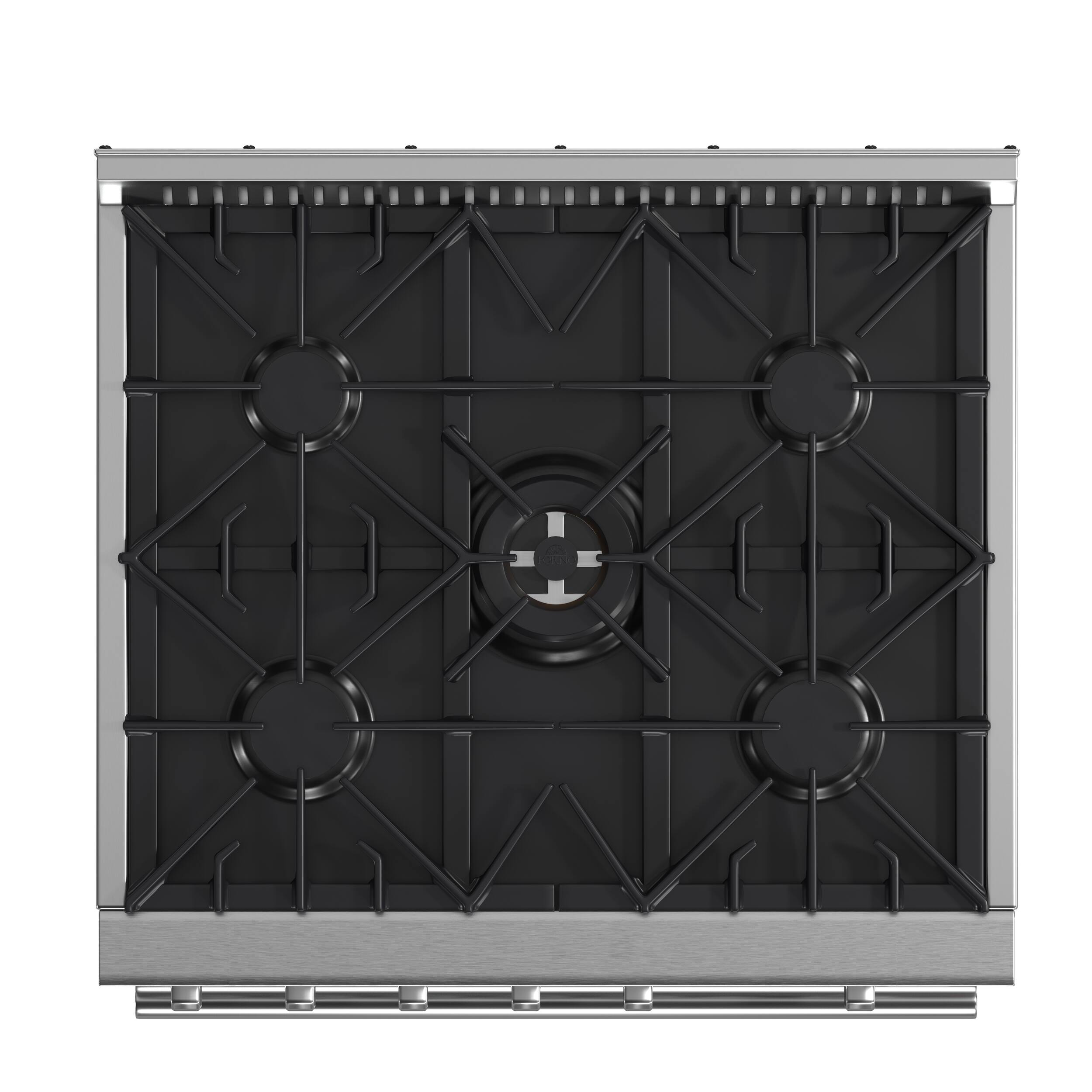 Alt View 9. Forno Appliances - Giovanni 4.32 Cu. Ft. Freestanding Gas Convection Range with Reversible Griddle - Silver.