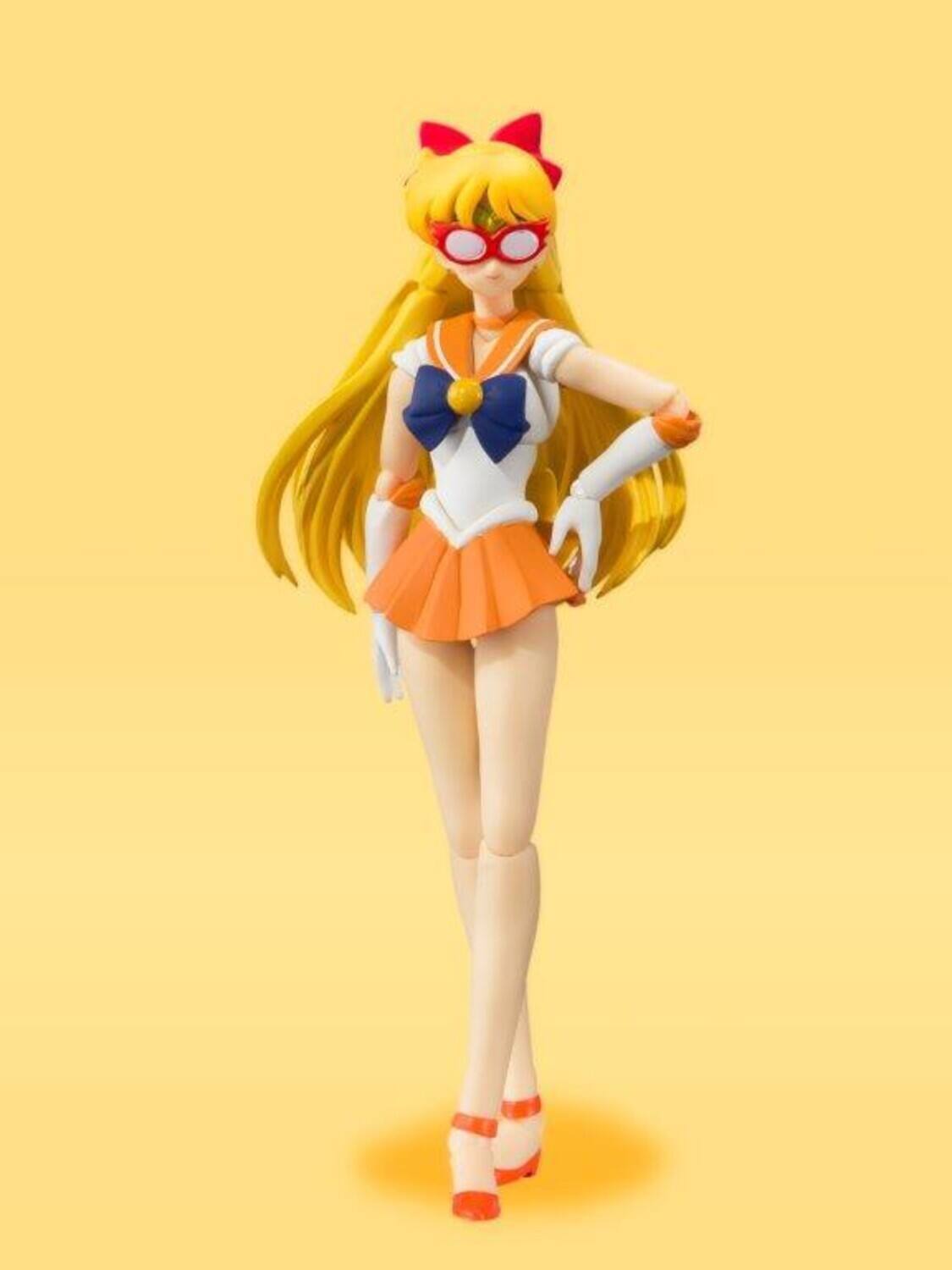 Alt View 4. Bandai - Tamashii Nations - Pretty Guardian Sailor Moon - S.H. Figuarts - Sailor Venus (Animation Color - Collectibles - Multicolor.