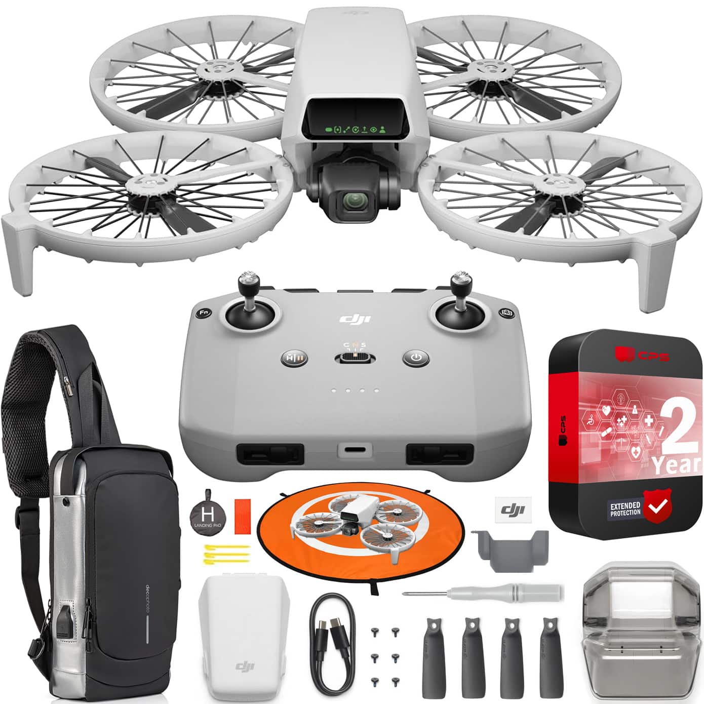 DJI - Flip Drone Quadcopter 4K UHD Video Kit with RC-N3 Remote + Accessory Bundle