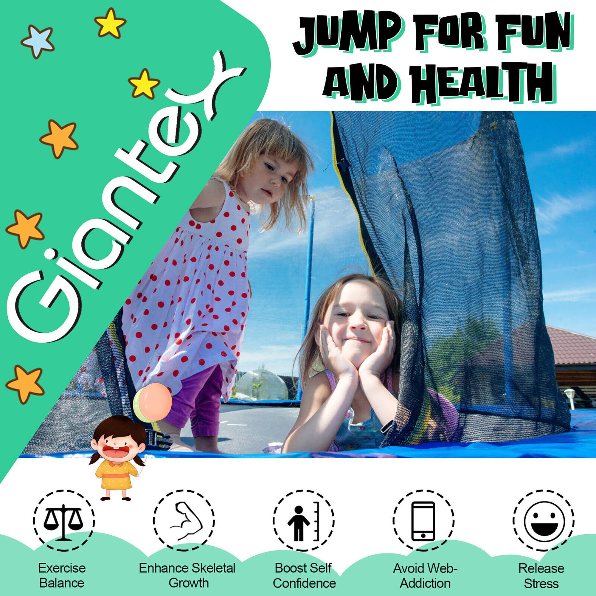Giantex

JUMP FOR FUN AND HEALTH

- Exercise Balance
- Enhance Skeletal Growth
- Boost Self Confidence
- Avoid Web-Addiction
- Release Stress