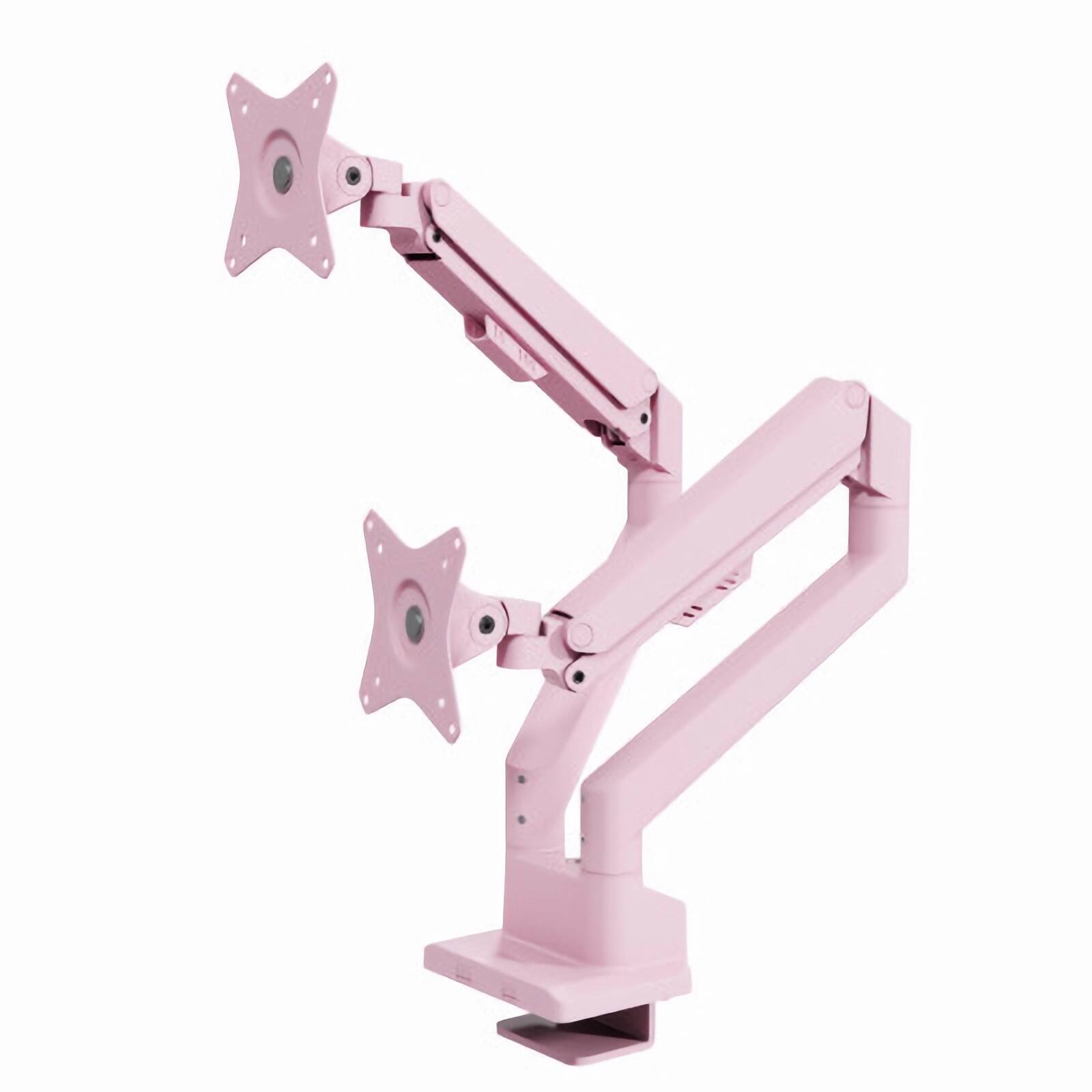Alt View 3. Arozzi - Arozzi Alzare Neo Duo Gas Spring Dual Monitor Arm – Ergonomic Tilt, Swivel & Rotation – Pink - Pink.