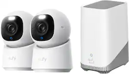 eufy - 4K Indoor Cam E30,2+1 Kit, 360 Coverage,Pet&Human tracking, Color Night Vision, Homekit/Alexa compatible,Local Storage