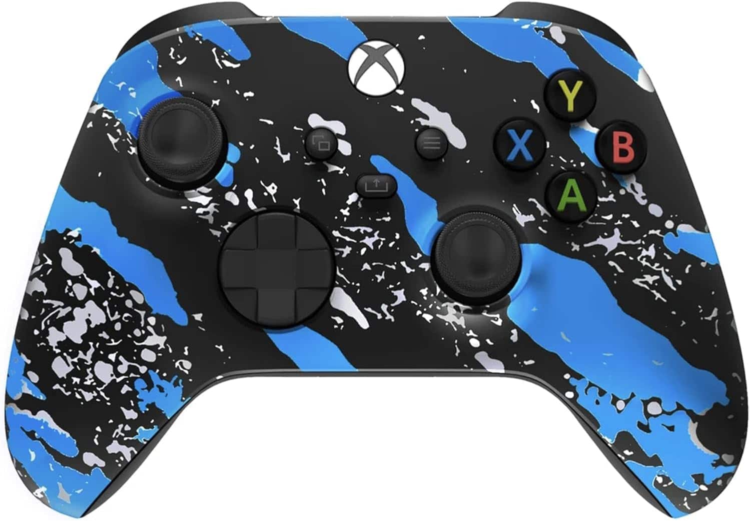 Custom Controllerzz - Xbox Wireless Custom Controller for Xbox One, Xbox Series X, Xbox Series S & PC - Blue Splatter - Multi