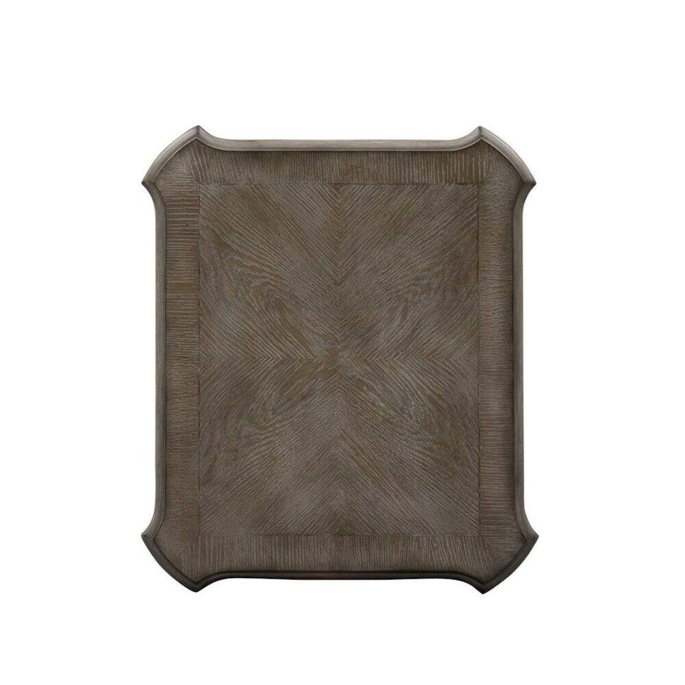 Angle. Starlight Canyon Home - White Wooden End Table With Drawer and Shelf - White.
