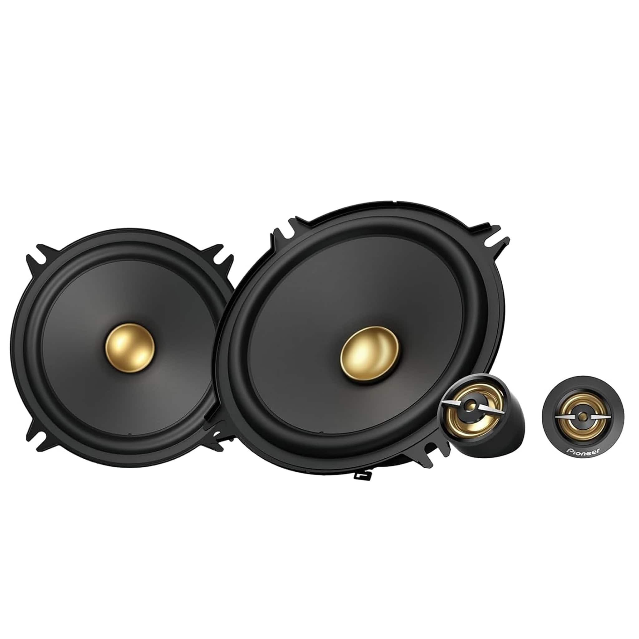 Pioneer - 5.25" - 2-way, 300 W Max Power, Carbon/Mica-reinforced IMPP™ cone, 20mm PEI dome Tweeter - Component Speakers (pair) - Black