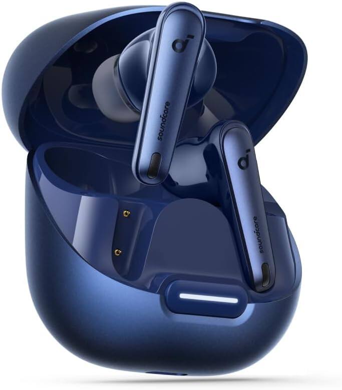 Soundcore - by Anker Liberty 4 NC Noise Canceling True Wireless Earbud Headphones - Blue - Navy Blue