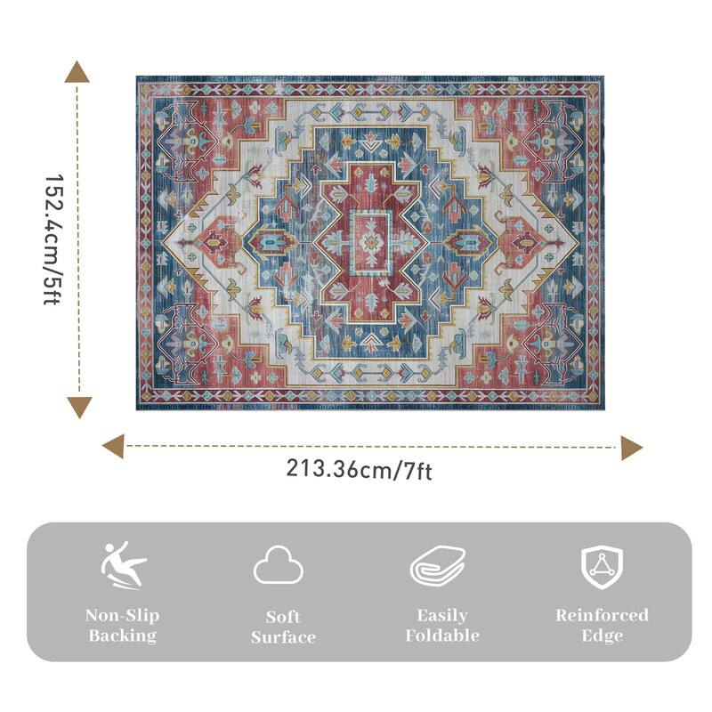 152.4cm/5ft  
213.36cm/7ft  

Non-Slip Backing  
Soft Surface  
Easily Foldable  
Reinforced Edge