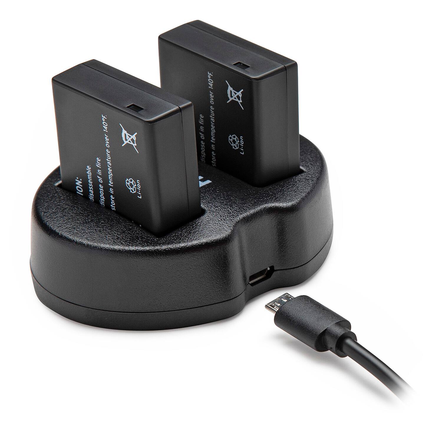 Koah - PRO Panasonic DMW-BLG10 2-Pack 1100mAh Battery and Dual Charger