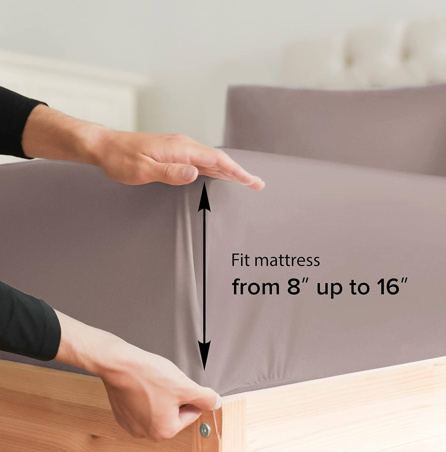 Fit mattress from 8" up to 16"