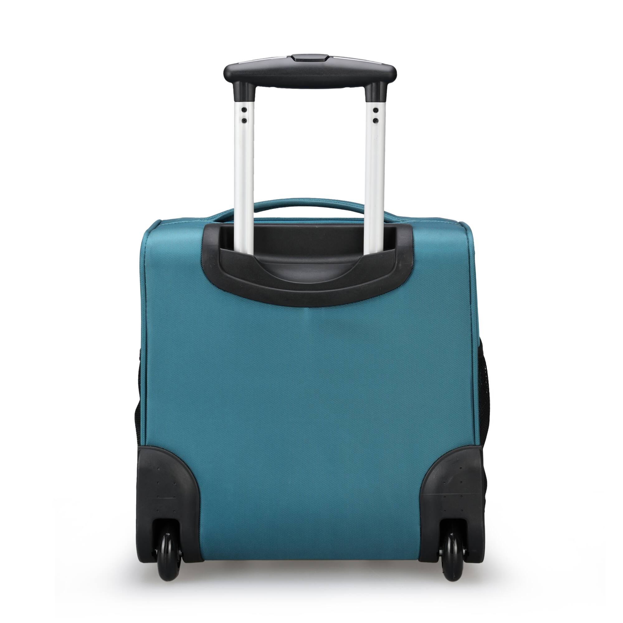 Alt View 1. Swissdigital Design - Swissdigital SD-4000T Basel 14” Teal Blue Underseat Luggage with USB Port - Teal Blue.