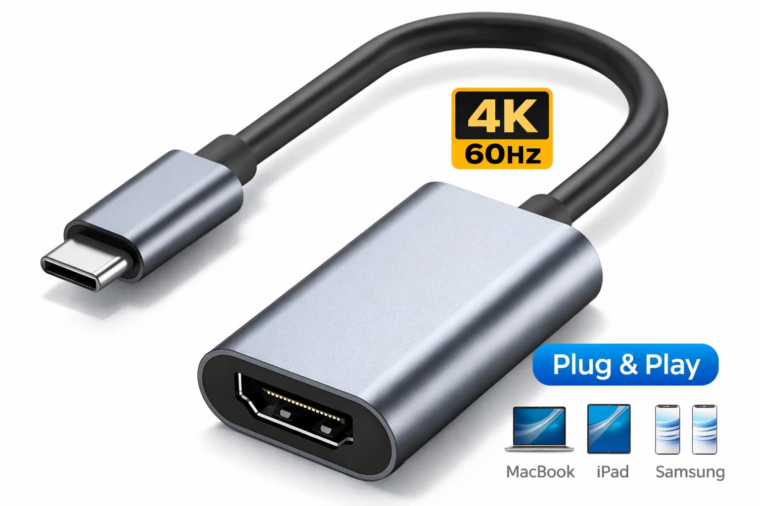 Core Tech - USB-C to HDMI Adapter – 4K Video Output – Thunderbolt 3 Compatible – USB-C HDMI Converter for Laptop & Tablet test