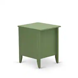 East West Furniture - GA-12-ET Mid Century Night stand for Bedroom with 1 Wooden Drawer, Stable and Sturdy Constructed - Clover Green