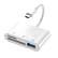 Front. Kitcheniva - Universal 3 in 1 Hub Converter Type-C Adapter SD Card Reader - White.