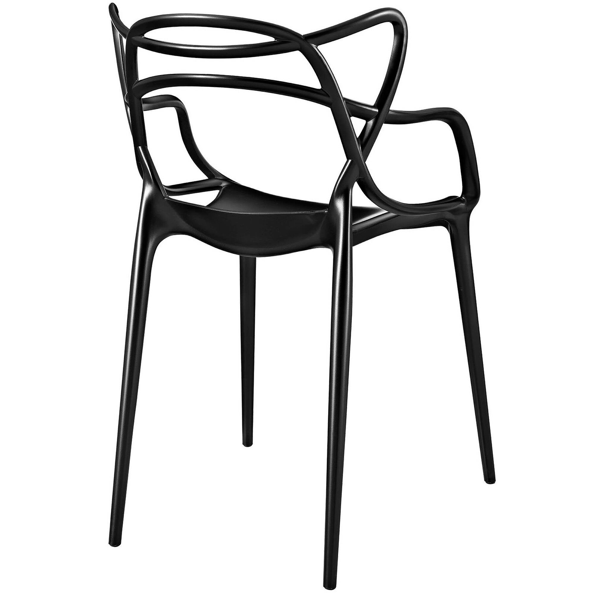 Back. Modway - Entangled Dining Armchair by Modway - Black.