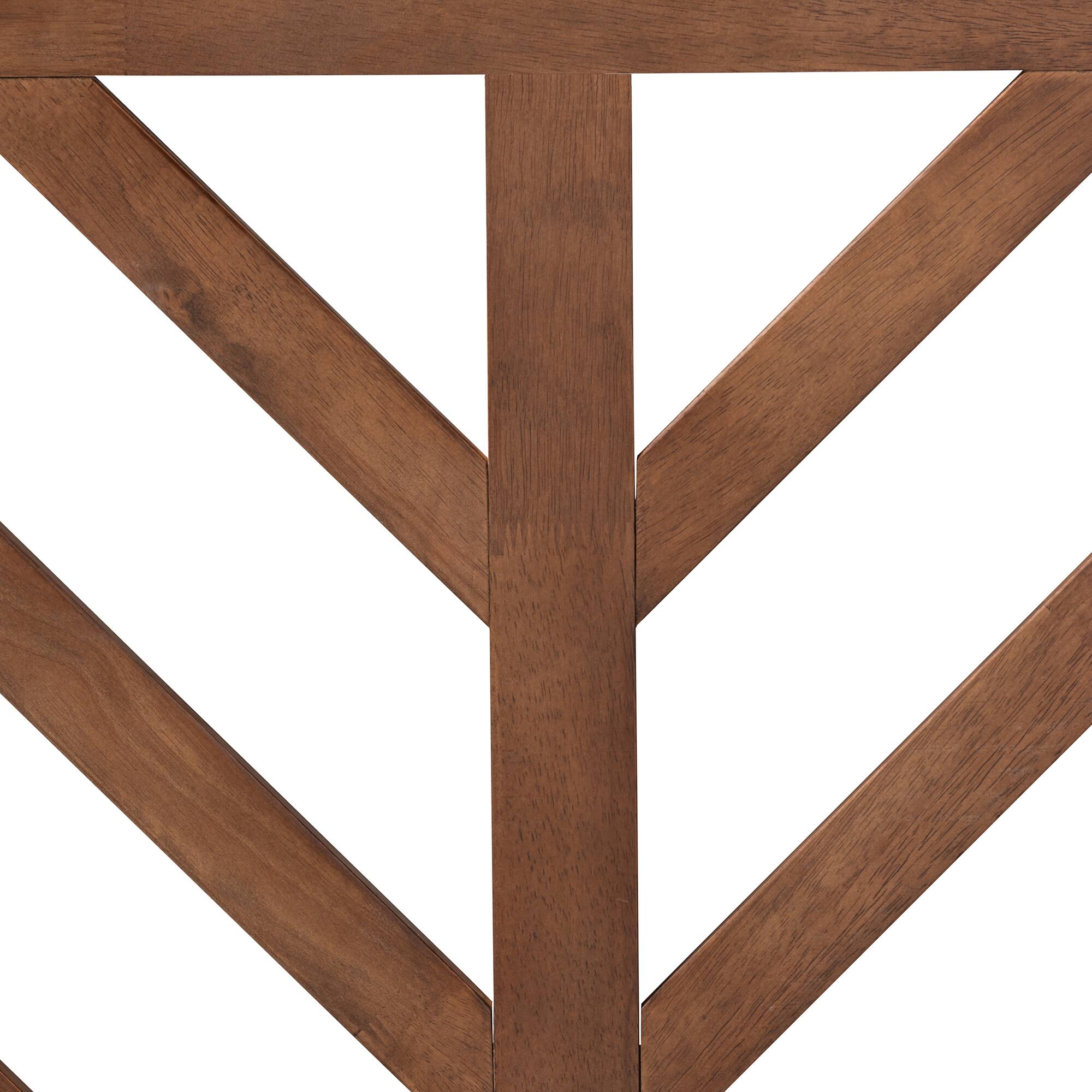 Back. Baxton Studio - Belisma Modern and Contemporary Finished Wood Queen Size Headboard - Ash Walnut.