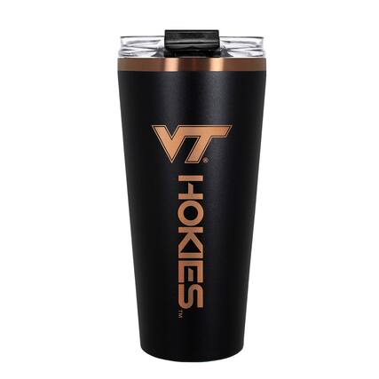 Front. Great American Products - Virginia Tech Hokies 30oz. Big Slim Tumbler - Black.
