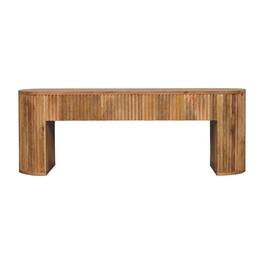 Artisan Furniture - Solid Wood Soba Straight Media Unit, Brown - Beige