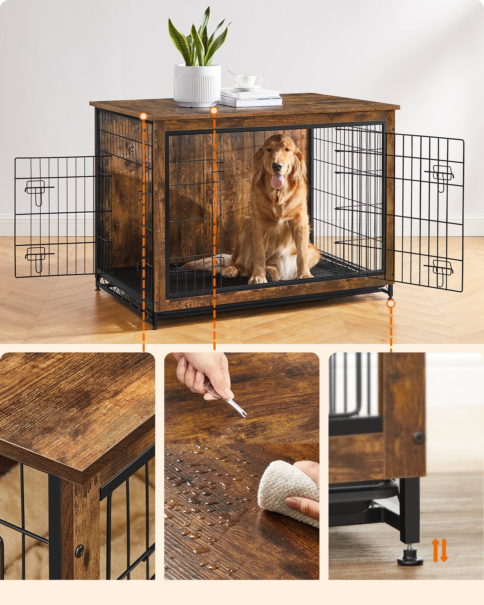 Songmics Home Dog Crate Furniture, 44.1