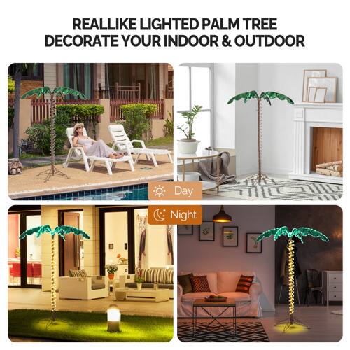REAL-LIKE LIGHTED PALM TREE  
DECORATE YOUR INDOOR & OUTDOOR  

Day  
Night