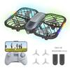 Front. URANHUB - 720P HD Camera Mini Drone with 5 Colorful Lighting Modes and Remote Controller - Brown.