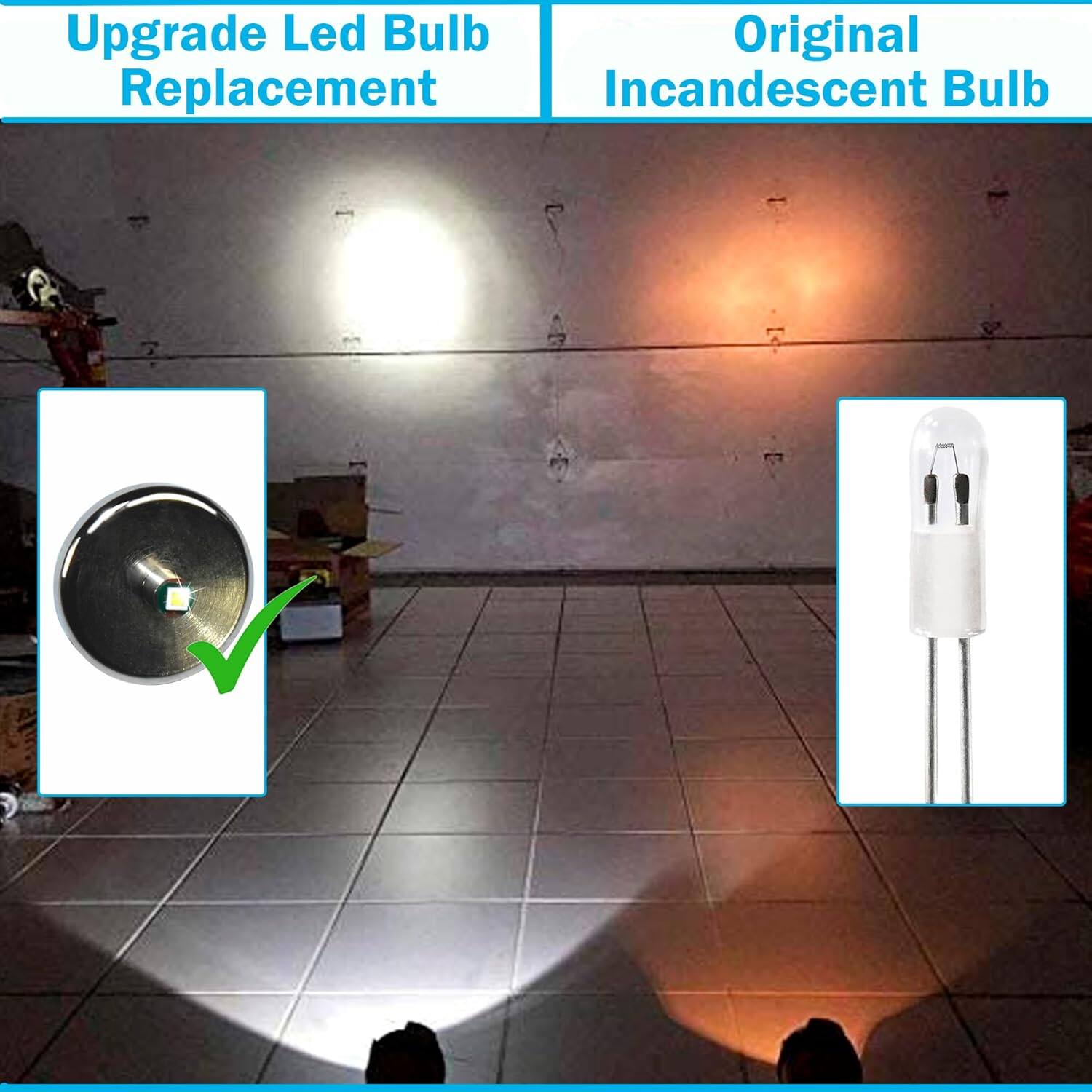 Upgrade Led Bulb Replacement  
Original Incandescent Bulb