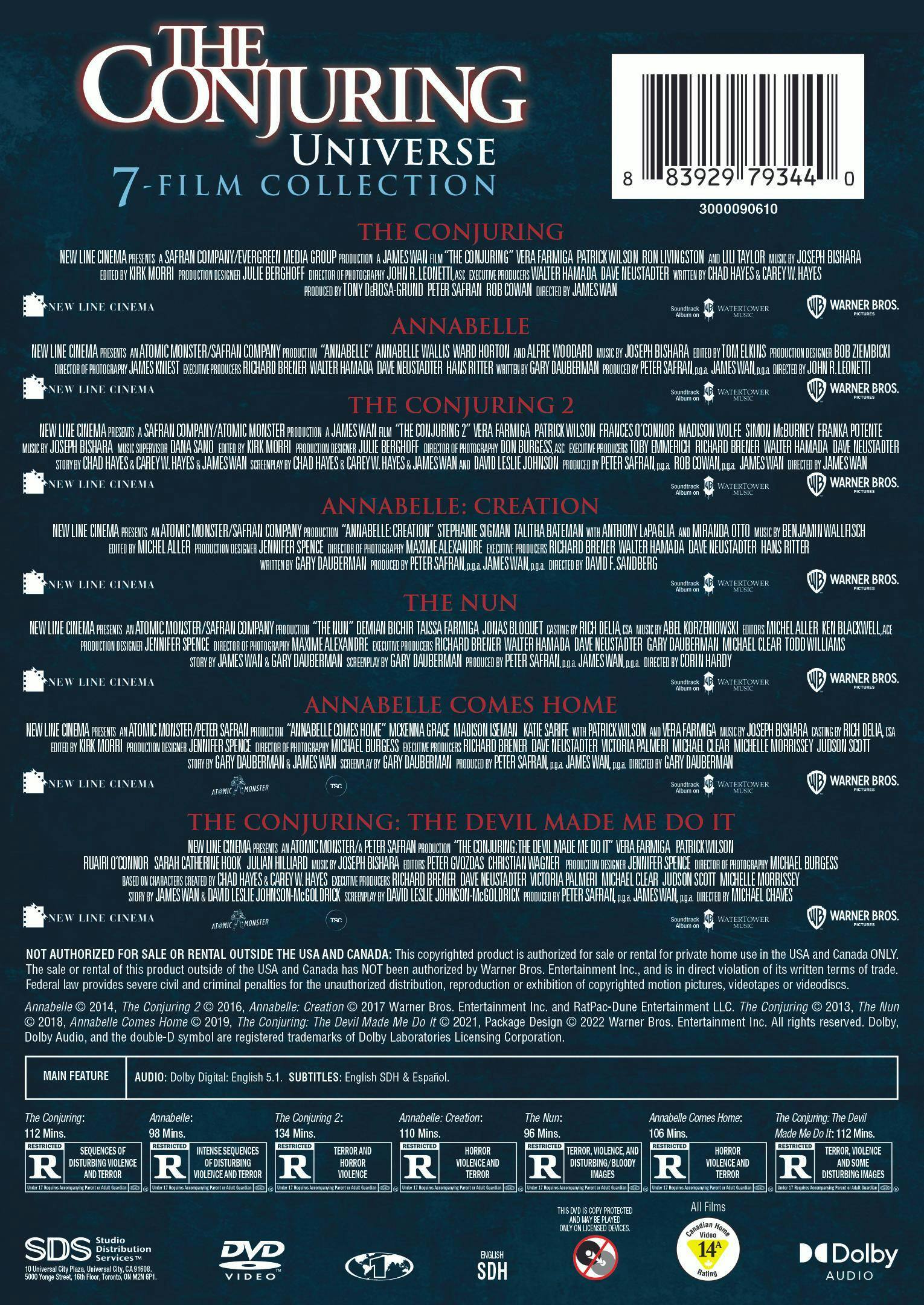 Angle. The Conjuring Universe: 7 Film Collection (Box Set) [DVD].