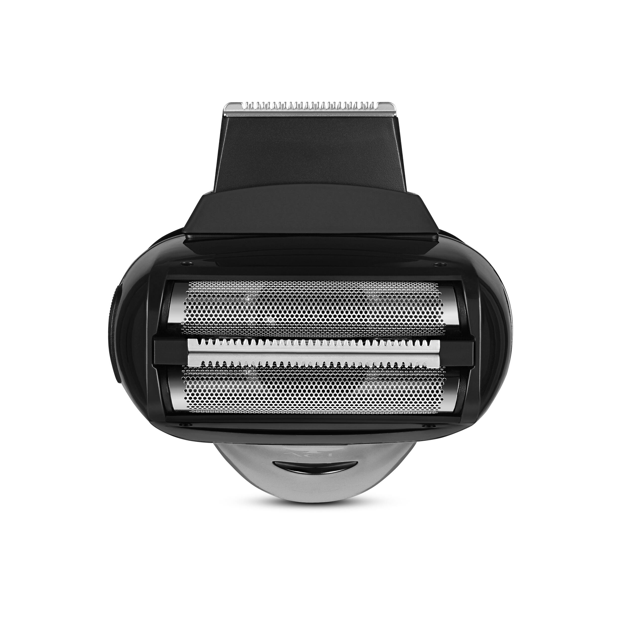 Left. StyleCraft - Ace Electric Wet or Dry Mens Shaver with Integrated Precision Pop-Up Trimmer - Silver.