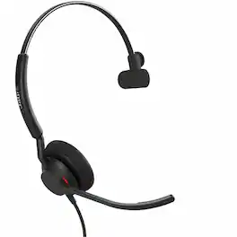 Jabra - Engage 40 Wired Headset - Microsoft Teams Certification - Mono - USB Type A, USB Type C - Wired - 50 Hz to 20 kHz - Red