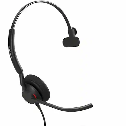 Front. Jabra - Jabra Engage 40 Wired Headset - Microsoft Teams Certification - Mono - USB Type A, USB Type C - Wired - 50 Hz to 20 kHz - Red.