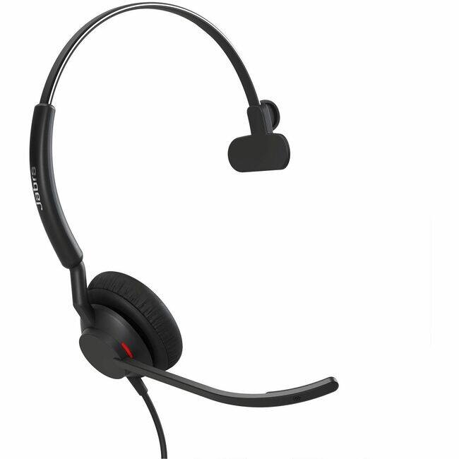 Front. Jabra - Jabra Engage 40 Wired Headset - Microsoft Teams Certification - Mono - USB Type A, USB Type C - Wired - 50 Hz to 20 kHz - Red.