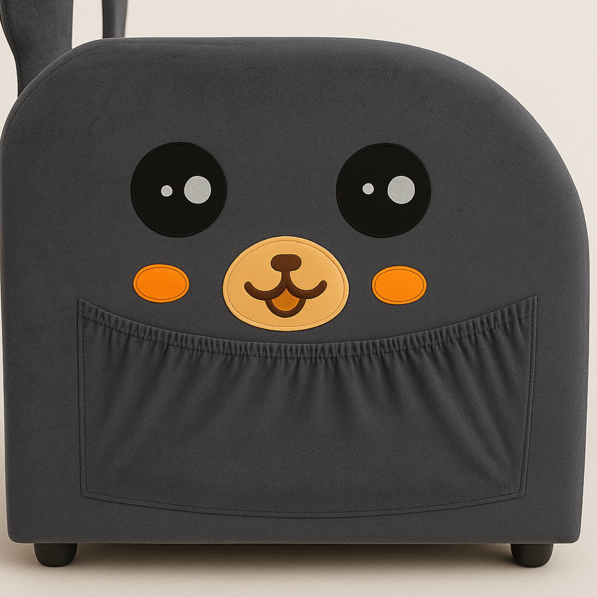 Alt View 8. GOODSILO - Pet-Friendly Bunny-Ear Armchair with Hidden Pet Compartment and Scratch-Resistant Upholstery for Cats and Small Dogs - Dark Gray.