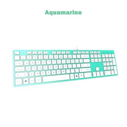 Front. Cozy Serene - Wired Usb Comfortable Quiet Chocolate Keys Durable Ultra-slim Computer Keyboard For Pc Windows 11/10/8/7/xp/vista - green.