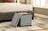Angle. dar Living - Storage Ottoman - Light Gray.