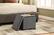 Angle. dar Living - Storage Ottoman - Dark Gray.