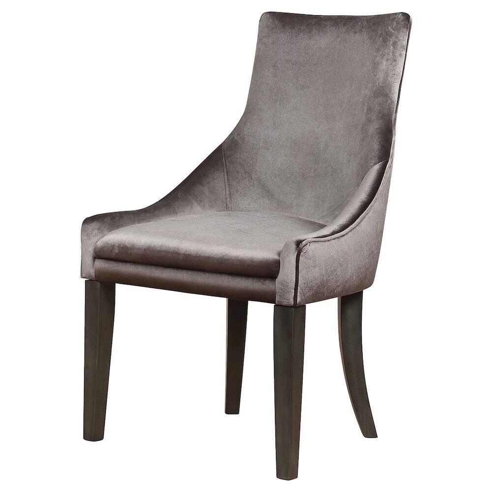 Alt View 4. Coaster Co. of America - Phelps Velvet Upholstered Dining Side Chair Grey (Set of 2) - Grey.