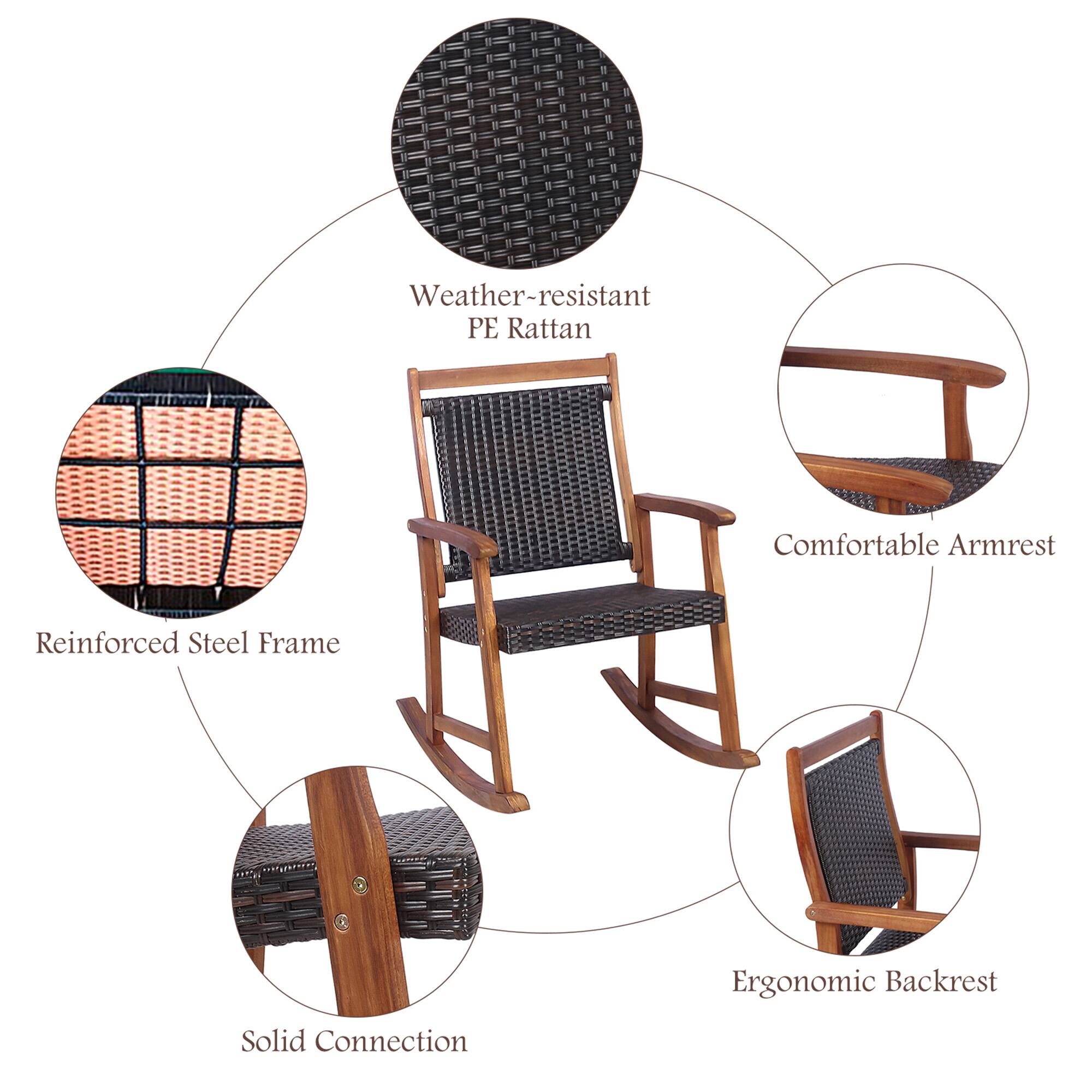- Weather-resistant PE Rattan
- Comfortable Armrest
- Ergonomic Backrest
- Reinforced Steel Frame
- Solid Connection