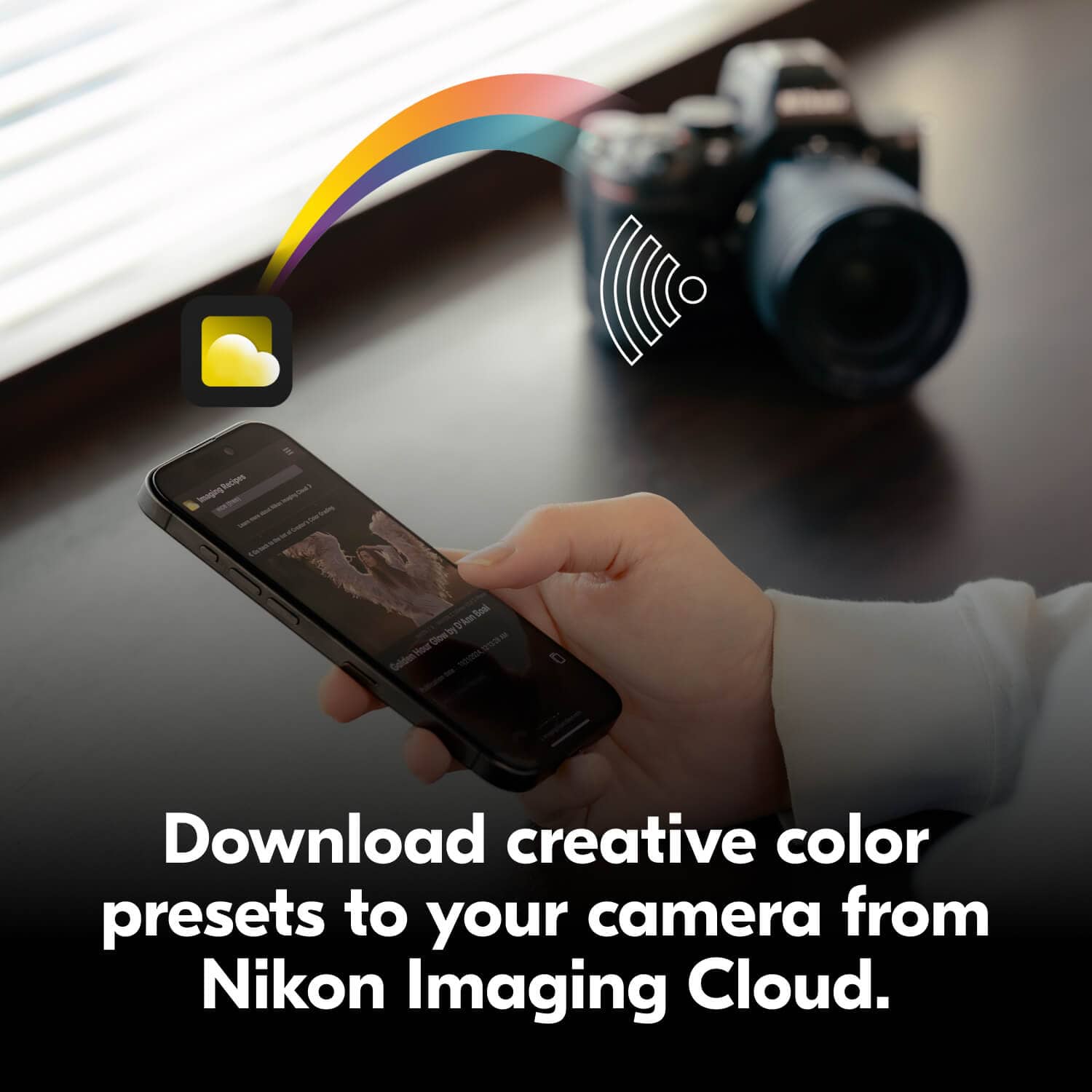 Imaging Recipes I find by Dow M Your Golden Hour - Download creative color presets to your camera from Nikon Imaging Cloud.