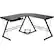 Front. OneSpace - Corner Desk - Black.