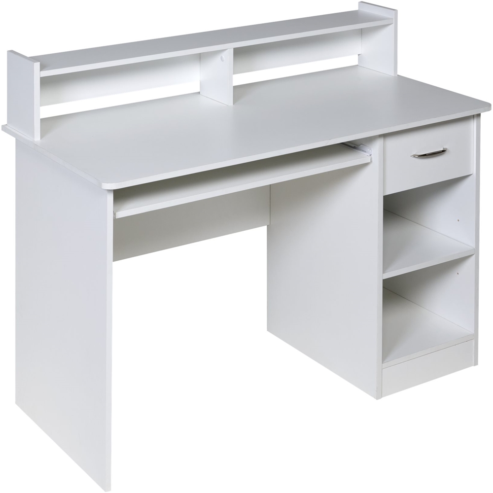 Left View: Comfort Products Inc. - Adina 2-Drawer Writing Desk - Walnut