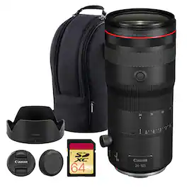 Canon - RF 24-105mm f/2.8 L IS USM Z Lens 64GB Card Bundle - Black