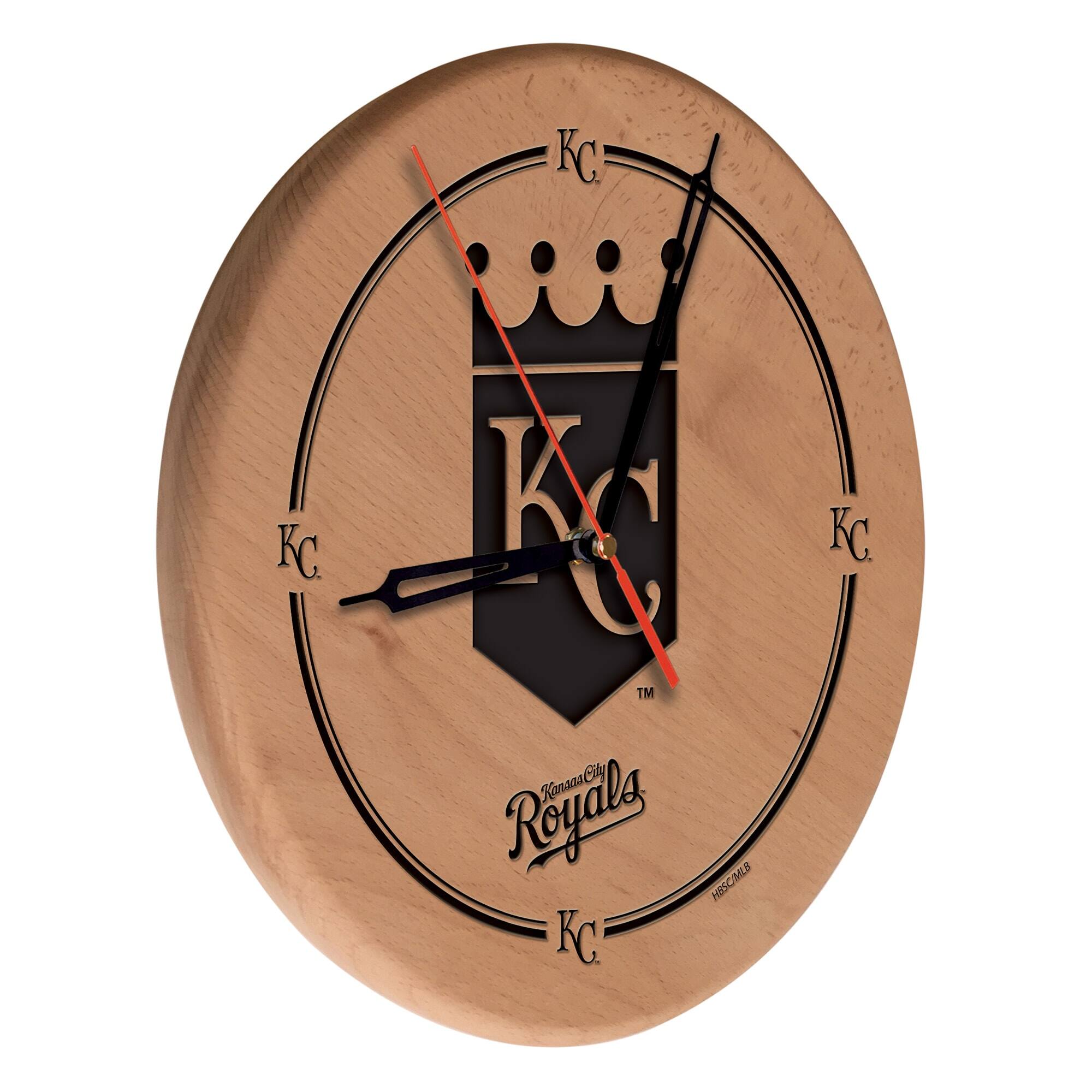 Holland Bar Stool Co. - Kansas City Royals 13" Engraved Solid Wood Clock - Multicolor