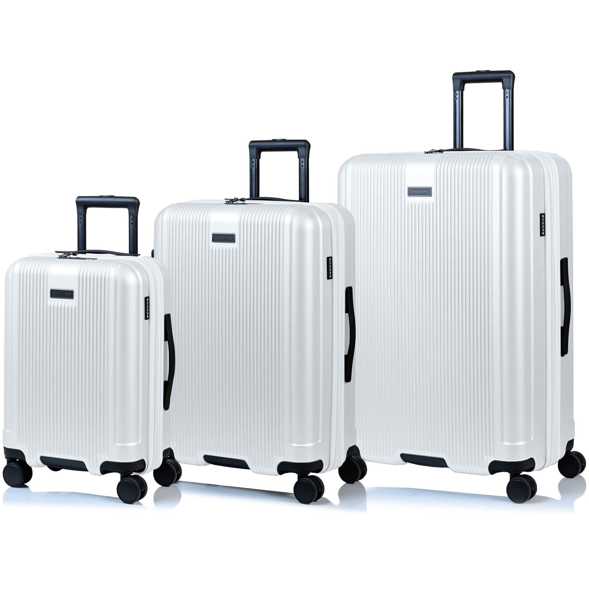 Photos - Luggage Champs  Marquis 3-Piece  Set - White S1055-WHITE 