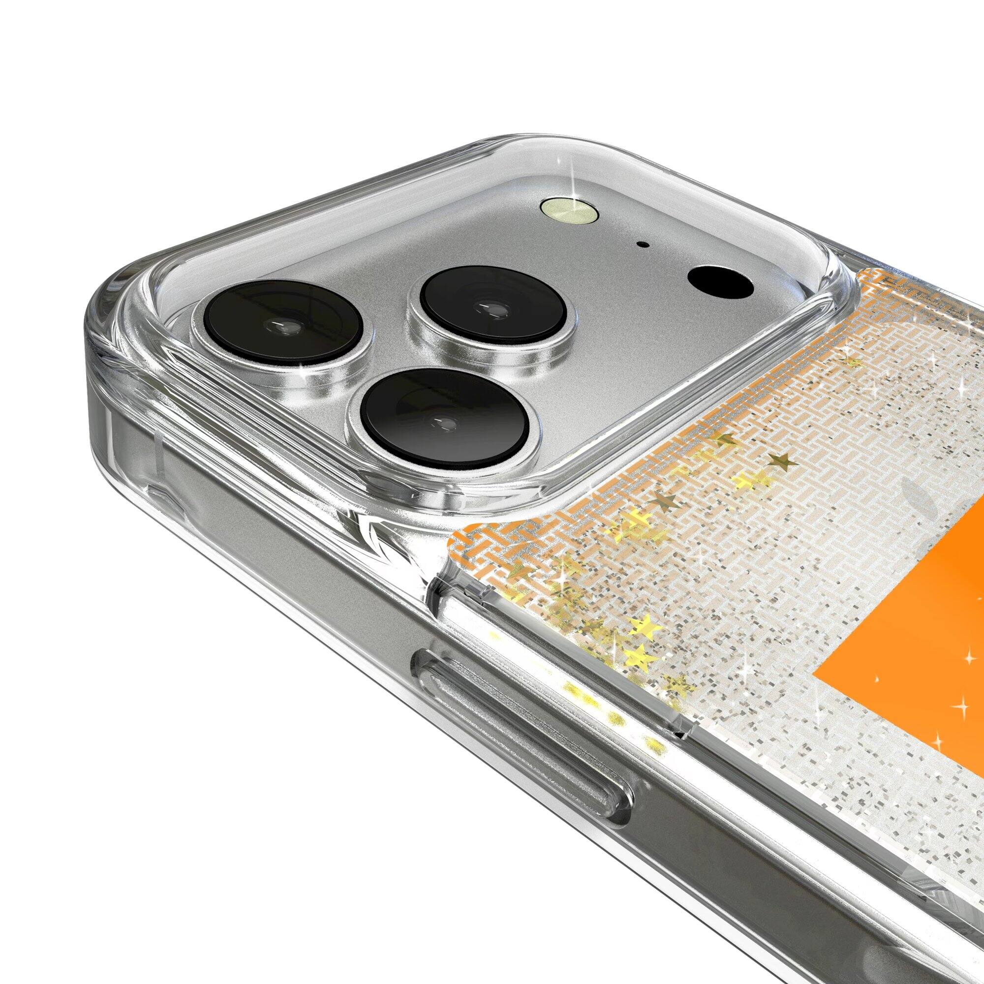 Alt View 2. Keyscaper - Tennessee Volunteers Linen Logo iPhone Glitter Case - 16 Pro Max - Multicolor.
