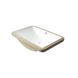Alfi - 24" Rectangular Undermount Ceramic Sink - White