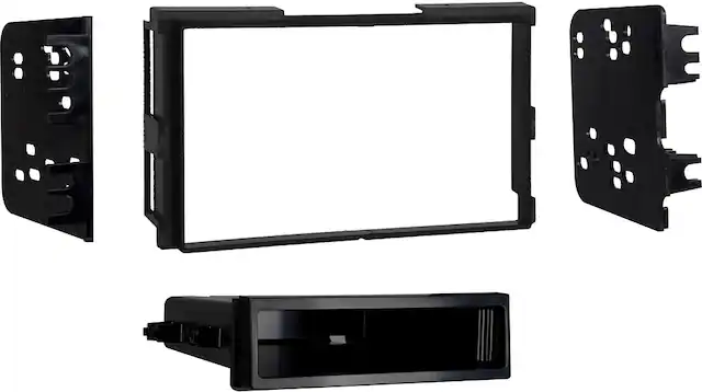 Front. Metra - Dash Kit for Select 2001-2008 Hyundai Elantra Optima Sonata Santa Fe DIN DDIN - Black.