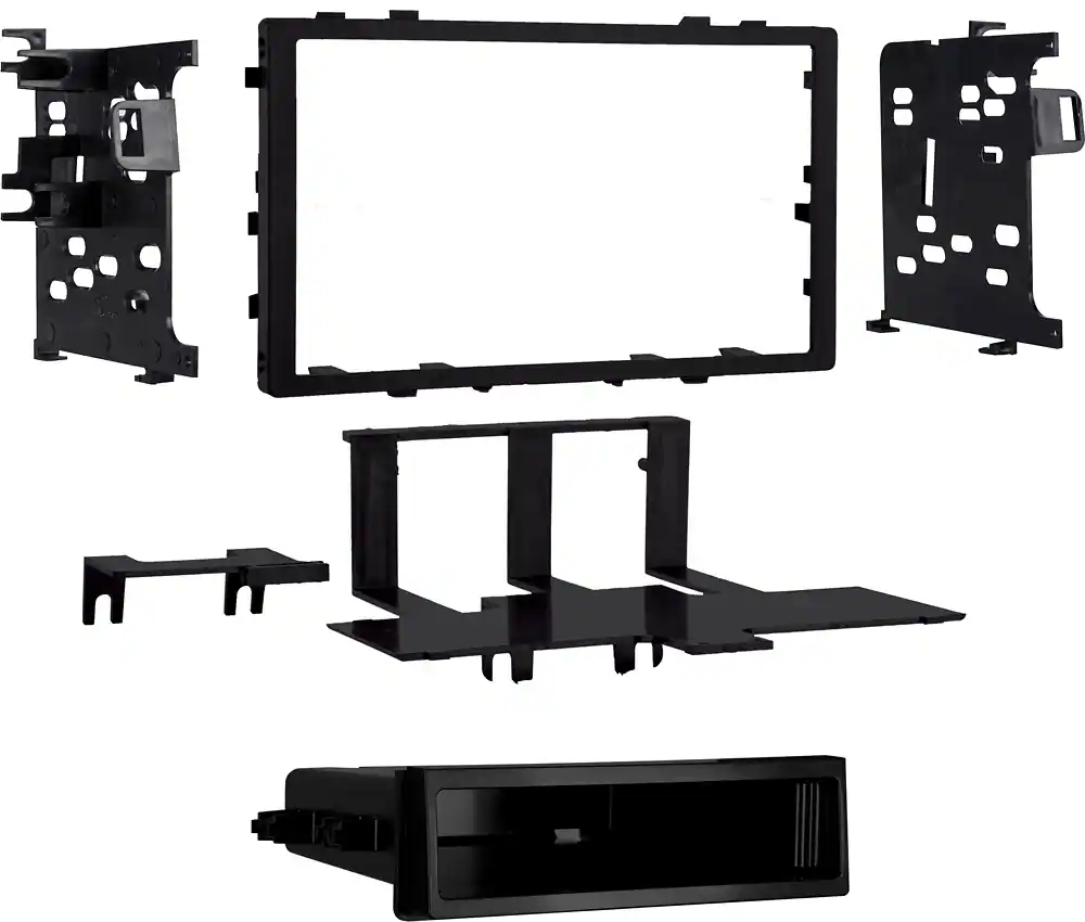 Front. Metra - Dash Kit for Select 1990-2006 Honda Civic CR-V Accord Odyssey TL Integra CL Prelude DDIN - Black.