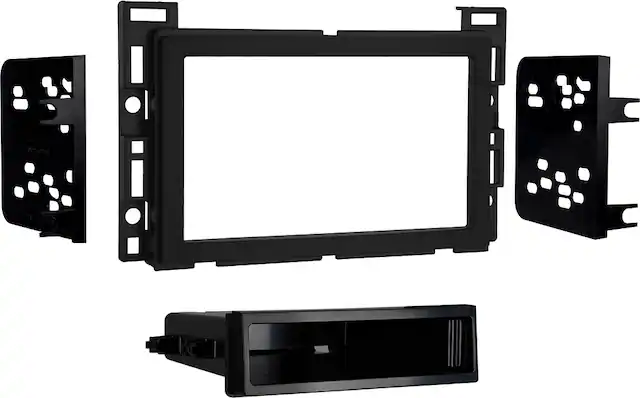 Front. Metra - Dash Kit for Select 2004-2012 Chevrolet Pontiac DIN DDIN - Matte Black.