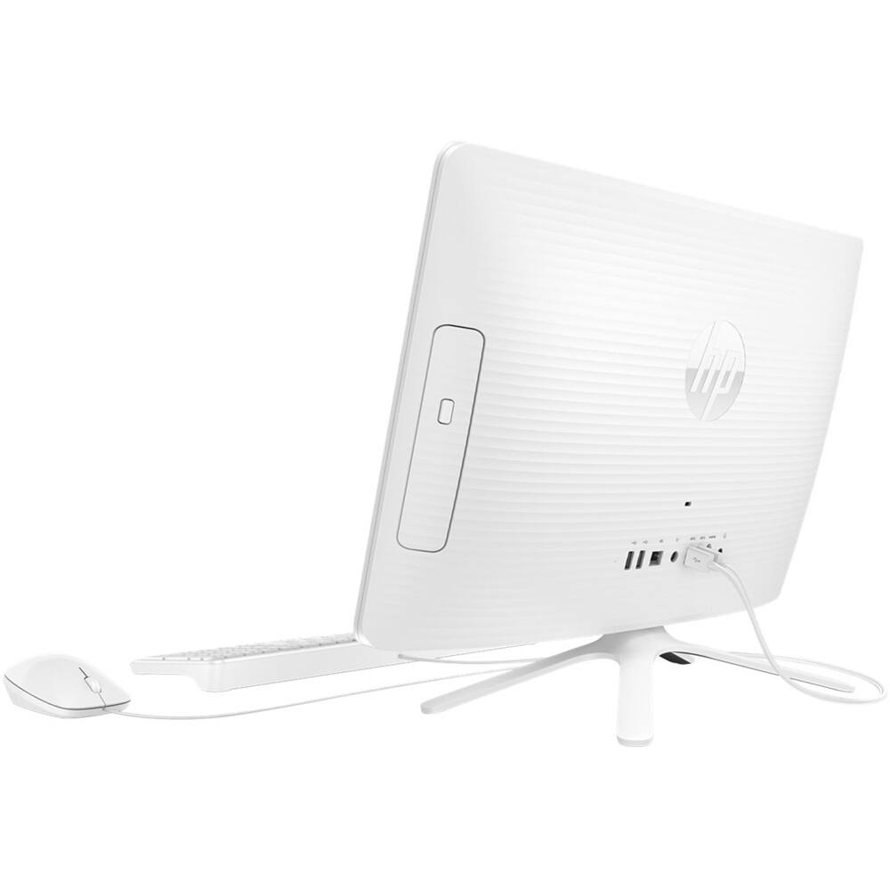 Back. HP - Pavilion 24" All-In-One - Intel Pentium - 8GB Memory - 1TB Hard Drive - HP finish in snow white.