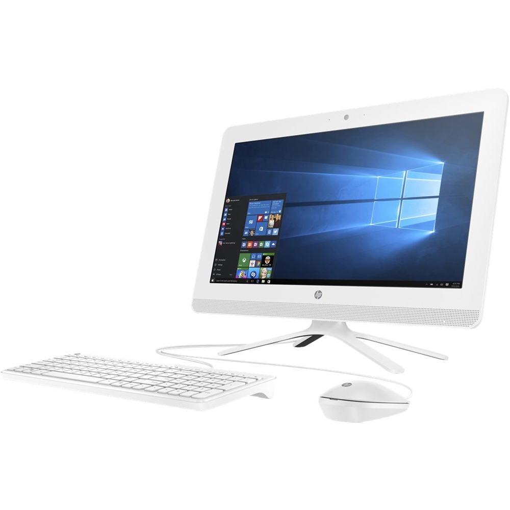 Angle View: HP - Pavilion 24" All-In-One - Intel Pentium - 8GB Memory - 1TB Hard Drive - Snow White